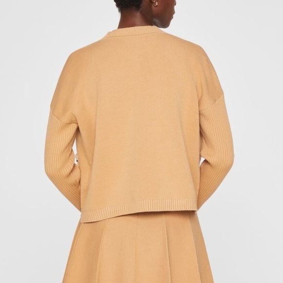 Club Monaco Tan Iced Latte Contrast Pocket Cardigan - Picture 3 of 16